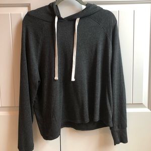 Cropped grey hoodie